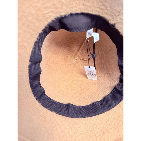 Soft Fuzzy Bucket Hat Bow Detail Carmel Brown Arianna By Howards Fall Fashion St - Picture 13 of 14